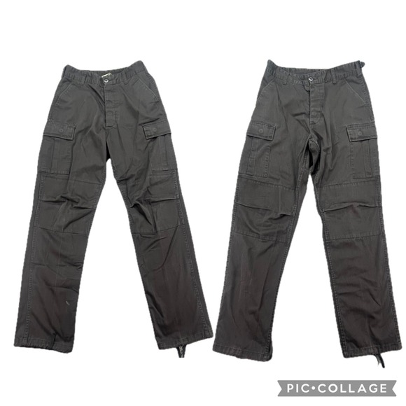 Lot of 2 Rothco BDU Cargo Pants Mens Small Black Tactical Military Button Fly - Picture 1 of 16